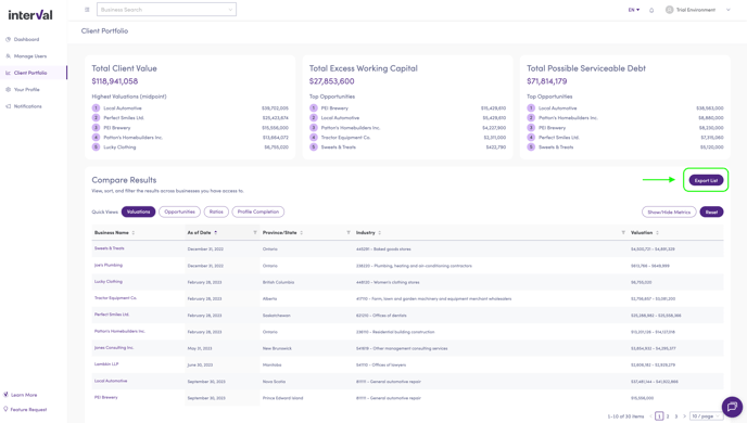 Export List